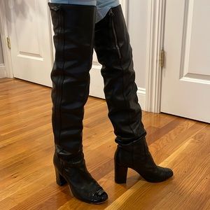 Chanel knee high boots . Worn heel hight 3”